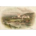 STUNNING TOPOGRAPHICAL ART POSTCARD of BALMORAL...