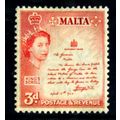 MALTA 1956 SG 272 3d ROSE RED M / MINT #2