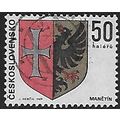 Mi 1909: 50 h. multicoloured City Arms: Manětin.
