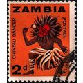 ZAMBIA, Chinyau dancer, orange 1964, 2d