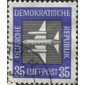 DDR, AIR, Twin engined jet, airmail, violet-blu...