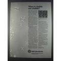 1980 Bell Laboratories Ad - When is a Bubble Not