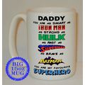 Daddy Superhero Big 15 Oz Mug Can Personalise S...