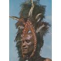 Nigerian African Kikuyu Dancer with Feather Hat...