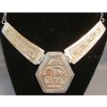 Vintage Signed Navajo 12K & Sterling Silver Sto...