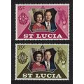 St. Lucia Amazon Bird Royal Silver Wedding 2v 1...