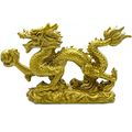 FUNSXBUG Large 13 Inch Chinese Gold Dragon Stat...