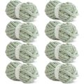 Hombys Sage Green Chunky Chenille Yarn for Croc...