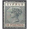 Cyprus 1896 SG48 18pi Greyish-Slate & Brown Mou...