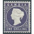 Gambia 1886 SG36 1/- Deep Violet Mounted Mint ....