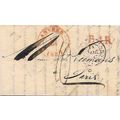 Belgium Stampless 1837, Advers to Paris B4R can...