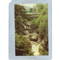 NH Franconia Notch Covered Bridge Postcard Sent...