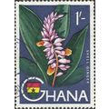 GHANA, FLOWER, Shell ginger, Alpinia zerumbet, blue 1959, 1/-, #5