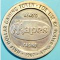 Mapes. 50¢ Casino Token. Reno, NV. 1967. R85.