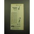 1958 F.A.O. Schwarz Toys Advertisement - Ballistic Missile Alpha 1