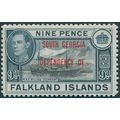 South Georgia 1944 9d. black & grey-blue SGB7 u...