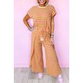 Yellow Stripe Rainbow Tee Tasseled String Wide ...