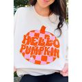 White Terry Halloween Pumpkin Patched Pattern P...
