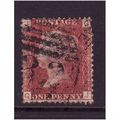 GREAT BRITAIN 1858-79 QV SG44 1d RED BROWN PLAT...
