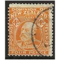 New Zealand 1912 SG390a 4d Yellow Fine Used . ..
