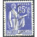 France 1937 - SG509a - 65c blue - Peace - used 4