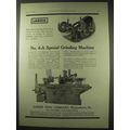 1922 Landis No. 4-A Special Grinding Machine Ad
