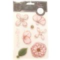 Clear Botanical Stamps Build a Rose Docrafts Pa...