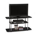 3-Tier Flat Screen TV Stand in Black Wood Grain...