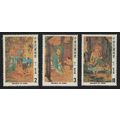 Taiwan Lohan Buddhist Saint Paintings 3v 1982 M...