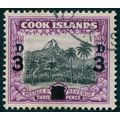 Cook Islands 1940 3d on 1½d black & purple SG13...