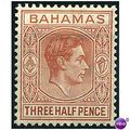 Bahamas 1948 SG151a 1 1/2d Pale Red-Brown Mount...