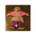 FAIRYLAND INTL HANDPAINTED WOODEN FACE PINK RED...