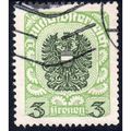 1921 AUSTRIA Sg406 3k BLACK-GREEN ON WHITE PAPE...
