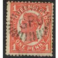 Queensland 1897 1d Vermilion SG233 FU