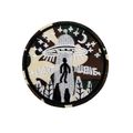 Iron On Patch Round Alien Abduction Camouflage ...