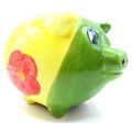 Piggybank Floral Multicoloured Ceramic Money Bo...