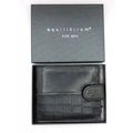 Black Mock Croc Pattern Wallet 10 CM Mens Comes...