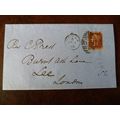 1873 GB QV 1d Red stamp HC Plate 129 cover Rev ...
