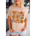 Khaki Candy Heart Thanksgiving Graphic Tee