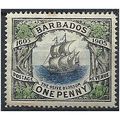 Barbados 1906 SG152 1d Black, Blue & Green Moun...