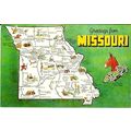 United States MISSISSIPPI Map Postcard (Dexter ...