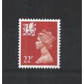 Wales.W56 22p Bright Orange-Red.Unmounted Mint....