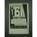 1938 Pratt & Lambert 61 Floor Varnish Ad