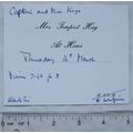 Invitation At Home Mrs. Tempest Hay