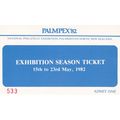 Palmpex 82 New Zealand Season Ticket Palmestero...