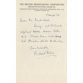 Richard Baker Newsreader 1950s BBC Old Hand Sig...