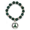 Go-Green Strectchable Bracelets w/ Peace Charm ...