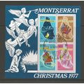 Montserrat 1977 Christmas miniature sheet, used...