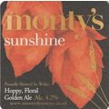 BEER MAT - MONTY'S BREWERY(WALES) - SUNSHINE GO...