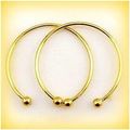 3 Pieces Gold Plated Bangle Bracelet Fits Europ...